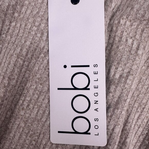 Bobi Los Angeles Womens Ribbed Knit Sweater Tan Blend Size S - Picture 2 of 7